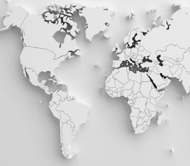 Carte du monde SUNUMANGO